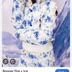 LoveShackFancy Blue Floral Ski Pant and Jacket